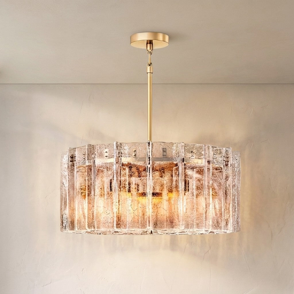 Loxel Smoke Glass Round Chandelier 36"48"