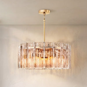 Loxel Smoke Glass Round Chandelier 36"48"