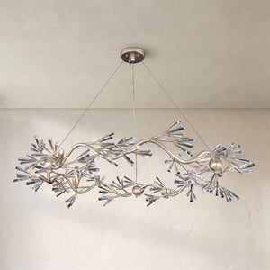 Luna Crystal Wand Branched Nine-Light Chandelier