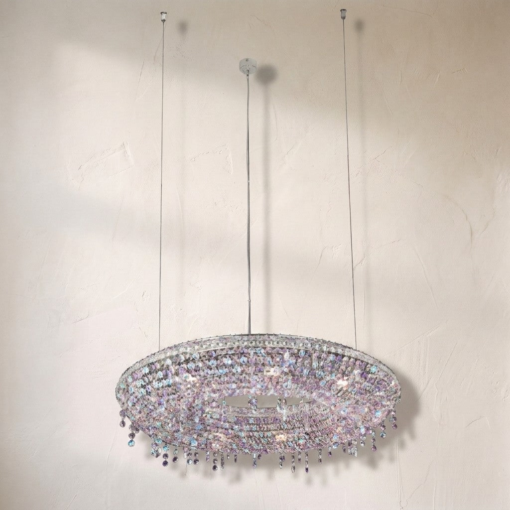 Luxury Circle Colorful Crystal Chandelier