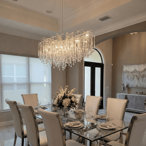 Lukas Oval Branching Brass Linear Teardrop Chandelier - view 11