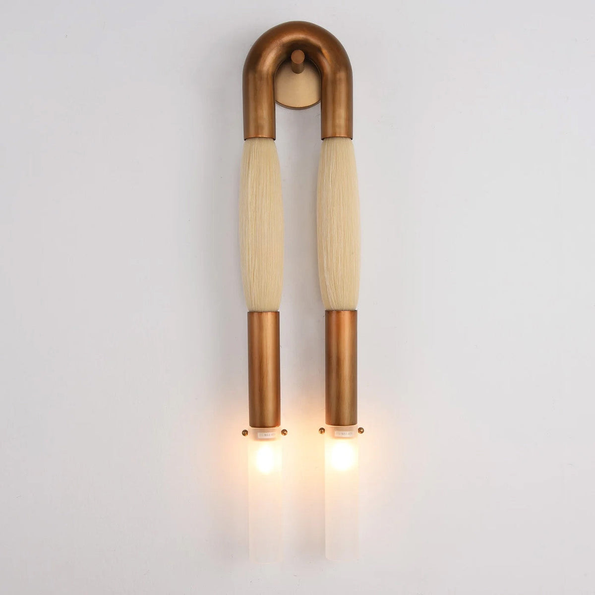 Double Head Antonia Horsehair Sconce, glass wall sconce - view 26