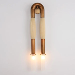 Double Head Antonia Horsehair Sconce, glass wall sconce - view 26
