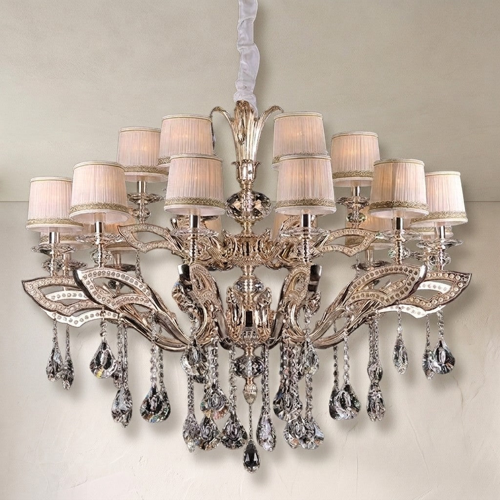 Maria Crystal Classic Chandelier 44" 18 Lights