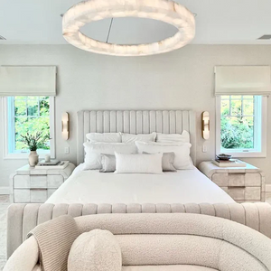 Maurice Modern Alabaster Halo Round Chandelier 31" 40" 60" - view 12
