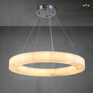 Maurice Modern Alabaster Halo Round Chandelier 31" 40" 60" - view 18