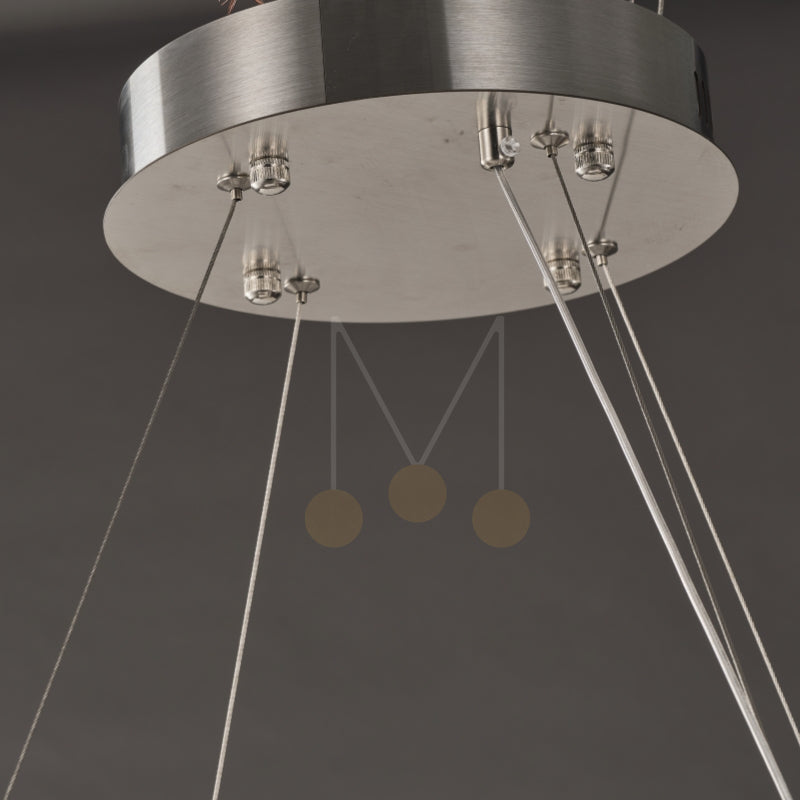 Maurice Modern Alabaster Halo Round Chandelier 31" 40" 60" - view 23