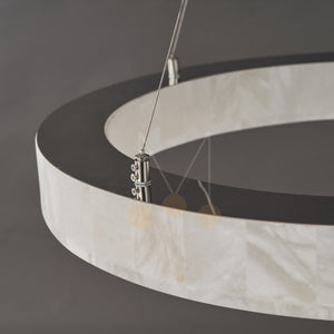 Maurice Modern Alabaster Halo Round Chandelier 31" 40" 60" - view 24