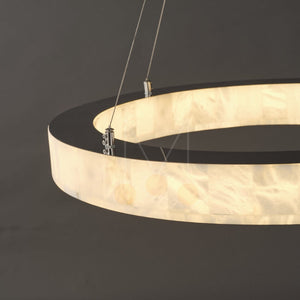 Maurice Modern Alabaster Halo Round Chandelier 31" 40" 60" - view 25
