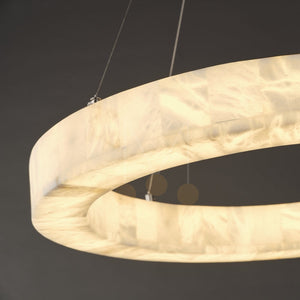 Maurice Modern Alabaster Halo Round Chandelier 31" 40" 60" - view 4