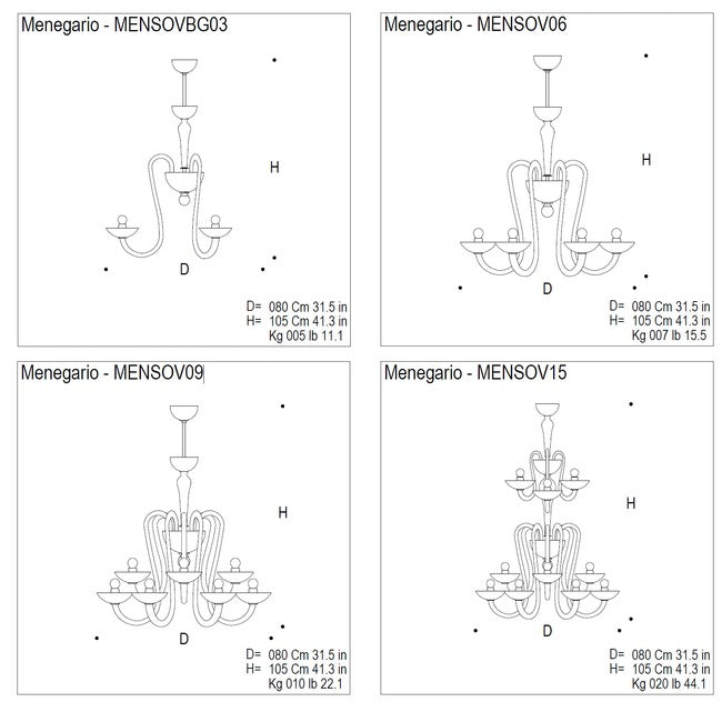 Ravelin Chandelier - view 2