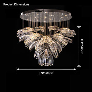 Flower Glass Foyer Chandelier - view 7