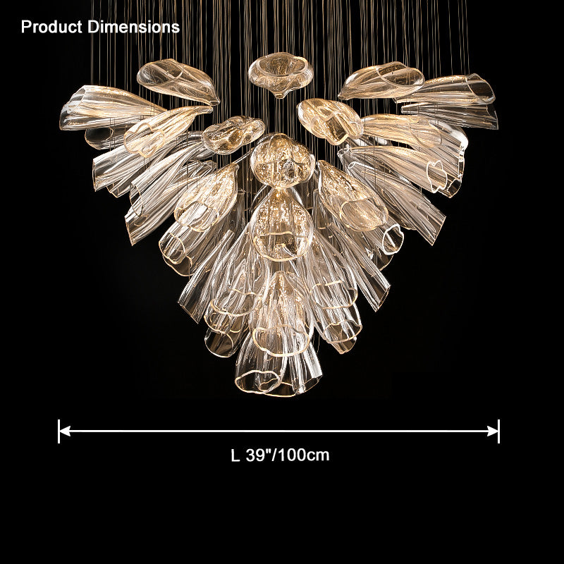 Flower Glass Foyer Chandelier - view 9
