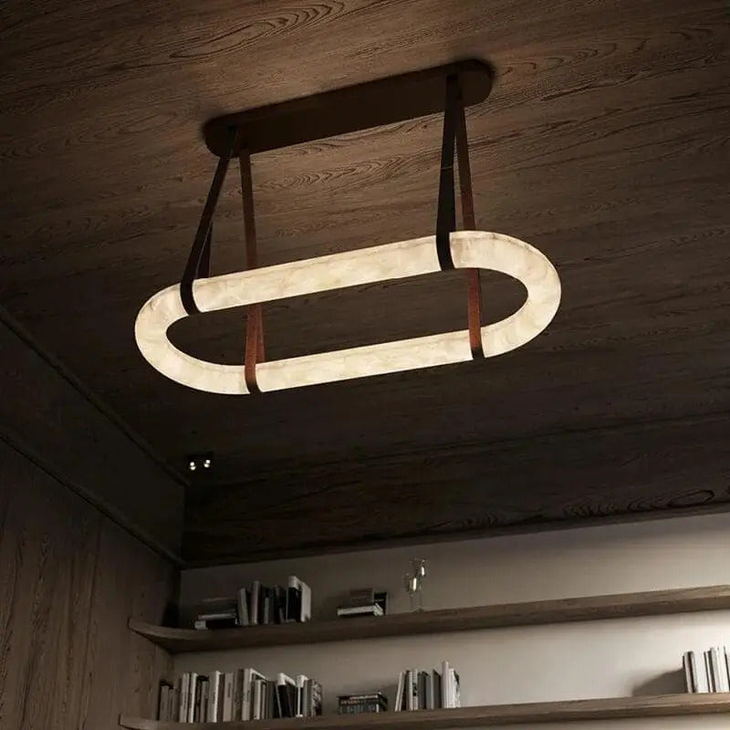 Circle Alabaster Chandelier - view 14