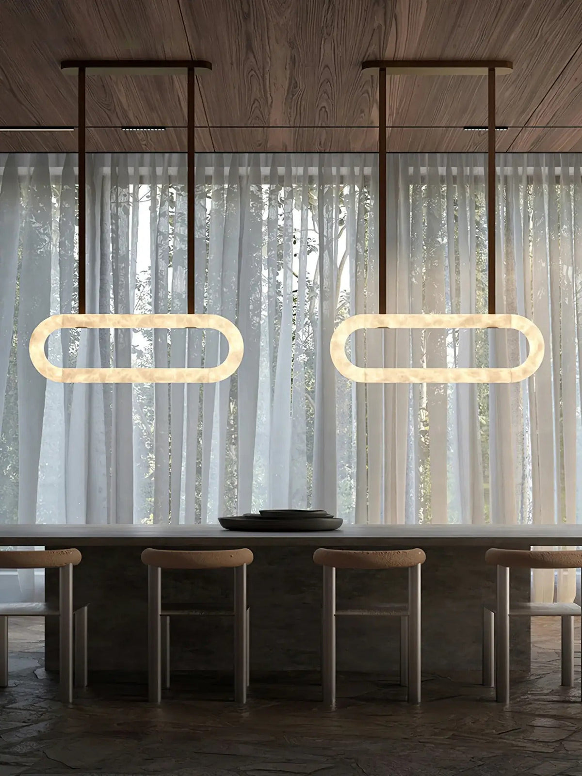 Circle Alabaster Chandelier - view 17