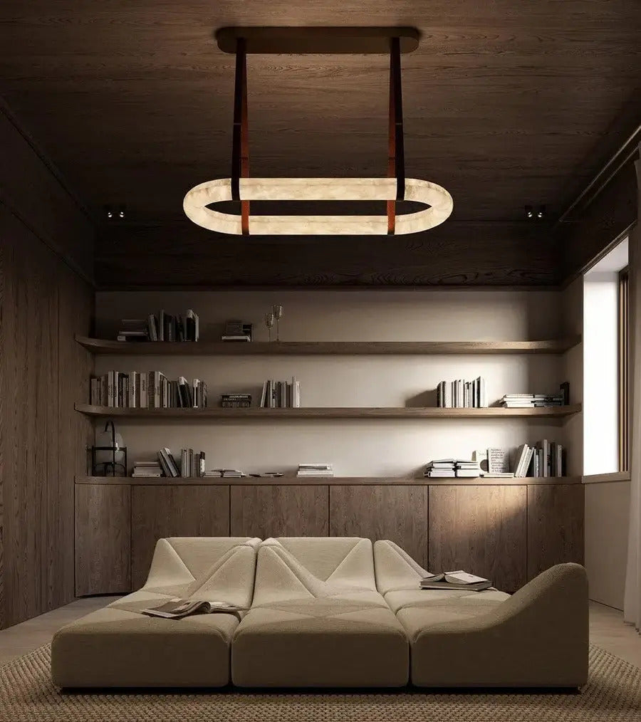 Circle Alabaster Chandelier - view 19