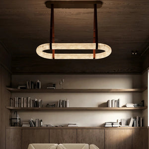 Circle Alabaster Chandelier - view 2
