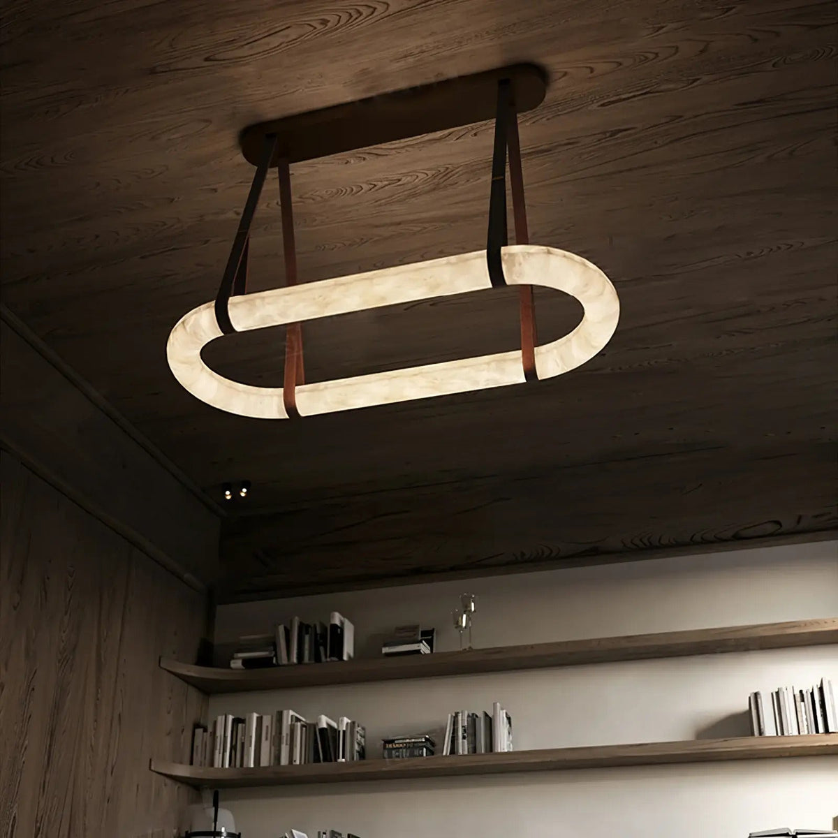 Circle Alabaster Chandelier - view 3