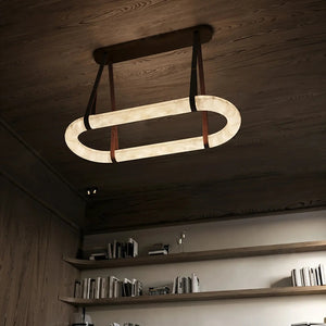 Circle Alabaster Chandelier - view 3