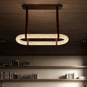 Circle Alabaster Chandelier - view 8