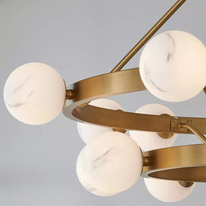 Modern Remolina Alabaster 2-Tier Chandelier For Living Room Dining Room, two-tier - view 5