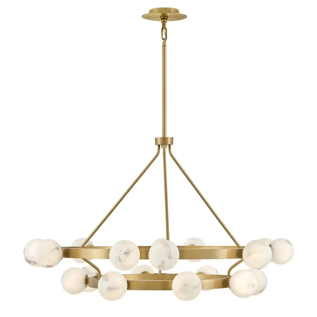 Modern Remolina Alabaster 2-Tier Chandelier For Living Room Dining Room, two-tier
