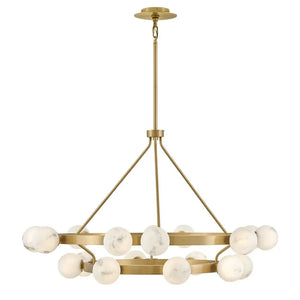 Modern Remolina Alabaster 2-Tier Chandelier For Living Room Dining Room, two-tier