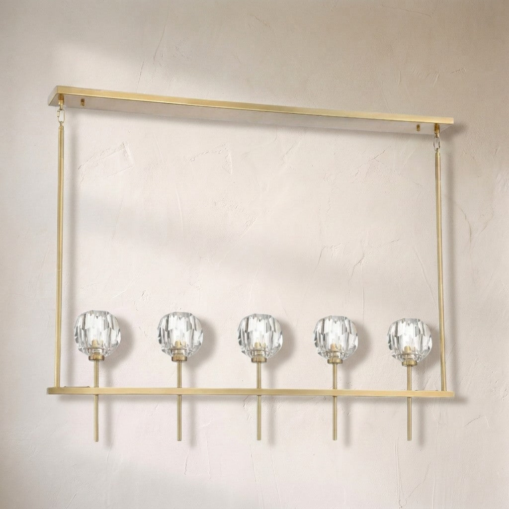 Mitchell Clear Glass Linear Chandelier