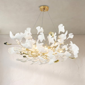 Modern Ceramic Petal Chandelier