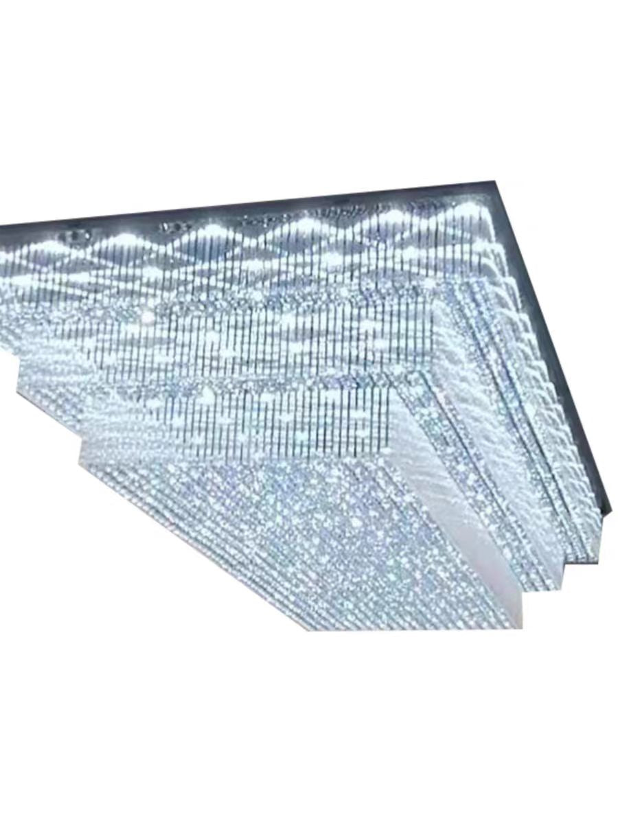Modern Extra 2/3 Tiered Flush Mount Crystal Chandelier for Large Area, three-tier - view 6
