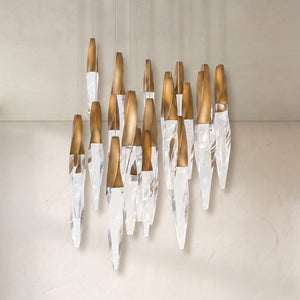 Modern Floating Spiral Crystal Chandelier for High-ceiling - view 5