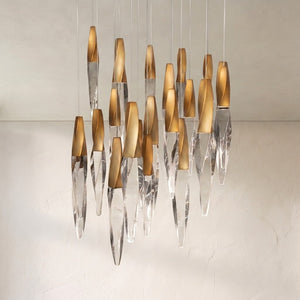 Modern Floating Spiral Crystal Chandelier for High-ceiling - view 2