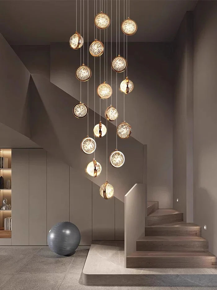 Modern Luxury Long Chandelier for Loft and Villa Spaces - view 3