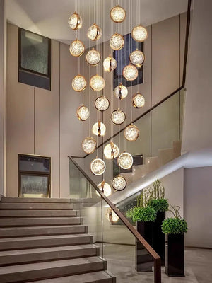 Modern Luxury Long Chandelier for Loft and Villa Spaces - view 5