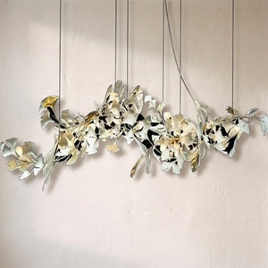 Modern Porcelain Ginkgo Branch Chandelier - view 2