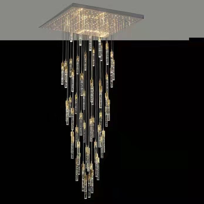 Modern Stair Light Foyer Staircase Hall Ceiling Lamps Spiral Stair Chandelier Crystal Droplight Luxury Hall Decoration Lights - view 8