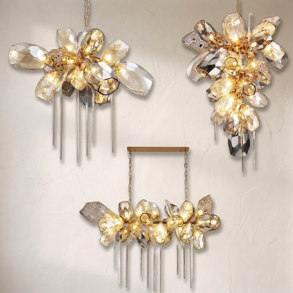 Modern Wine Glass Shape Chandelier Italian Light Luxury Light Fixture for Dining Room/Living Room