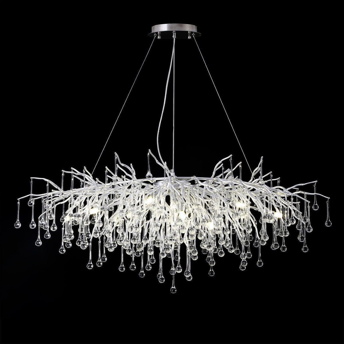 Doris Rectangle Branch Chandelier 45"L Silver, rectangular - view 5