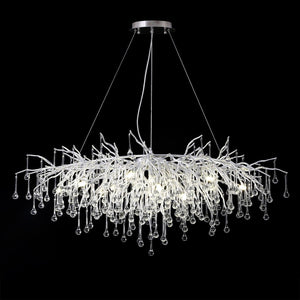 Doris Rectangle Branch Chandelier 45"L Silver, rectangular - view 5