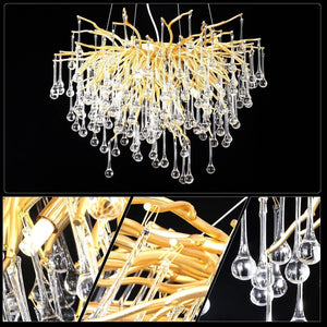Doris Rain Branch Chandelier 23.5"D Gold - view 10