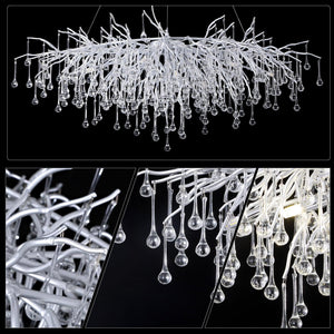 Doris Rectangle Branch Chandelier 45"L Silver, rectangular - view 10