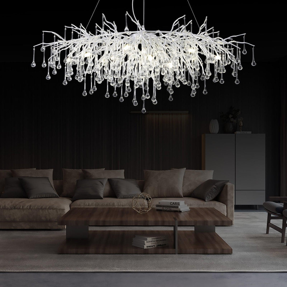 Doris Rectangle Branch Chandelier 45"L Silver, rectangular - view 2