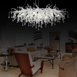 Doris Rectangle Branch Chandelier 45"L Silver, rectangular - view 3