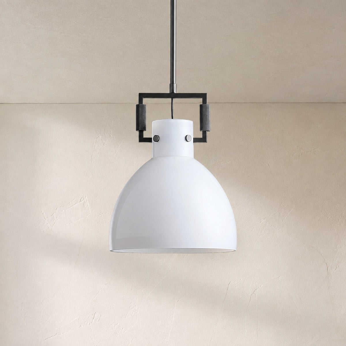 Modulus Milk Glass Cloche Pendant 10"14"18"