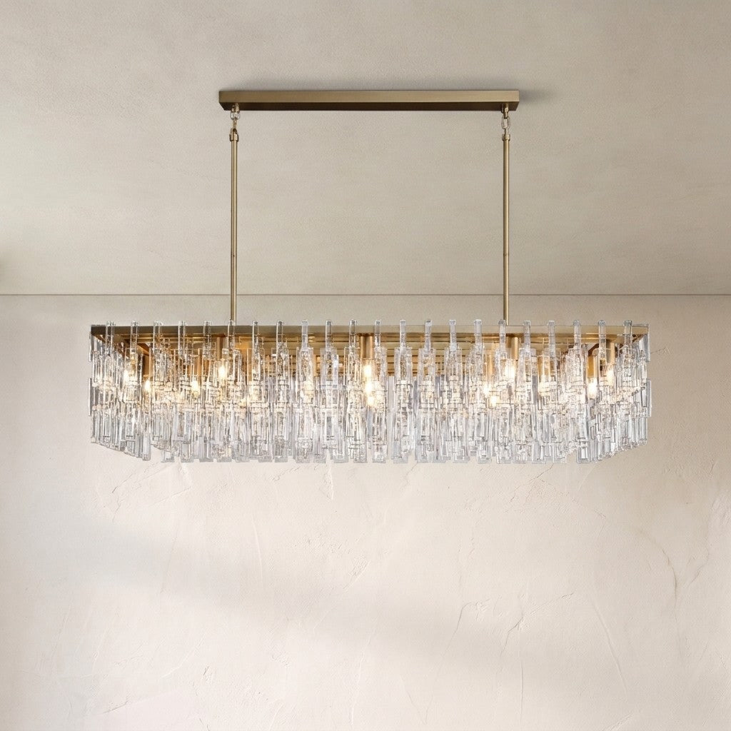 Montis Modern Rectangular Chandelier 60"