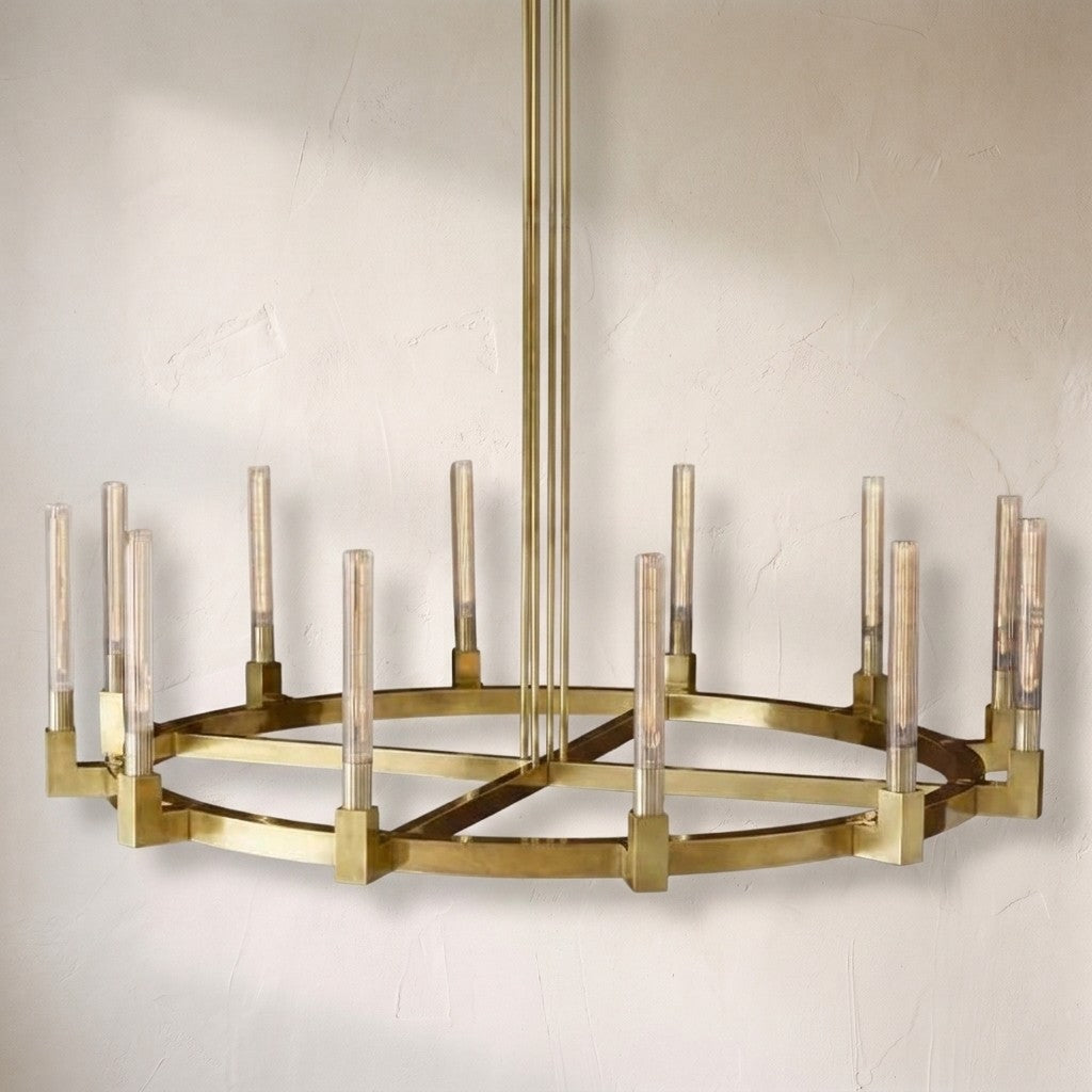 Mortal Glass Linear Chandelier 67"