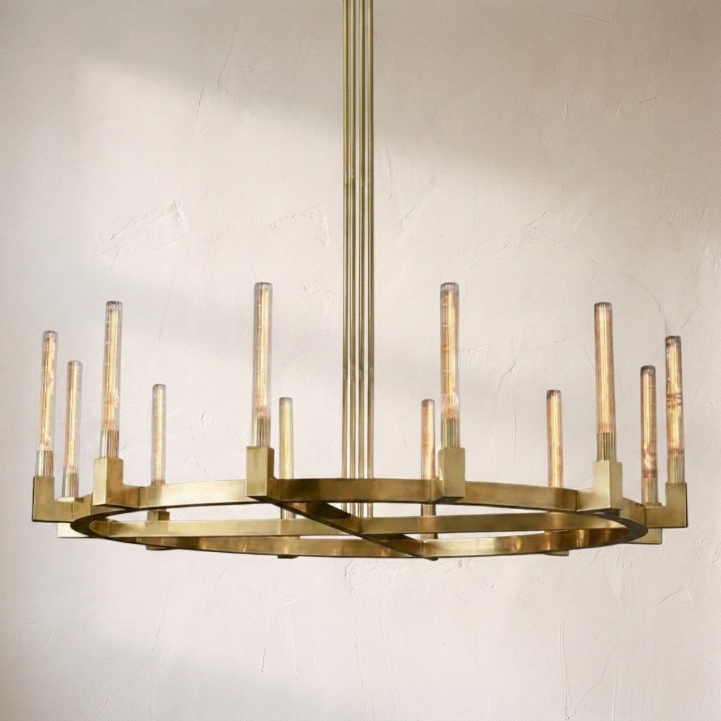Mortal Glass Linear Chandelier 67"