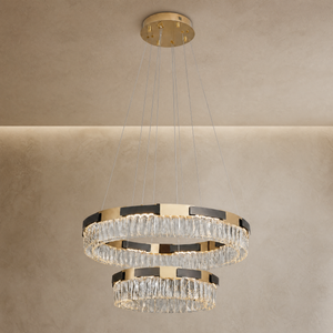 Mughetto Crystal Duo Chandelier