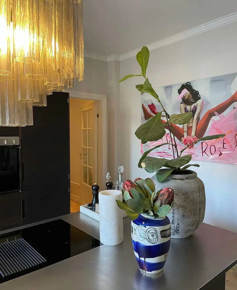 Murano-Style Chandelier – 36 tubes – Smoked