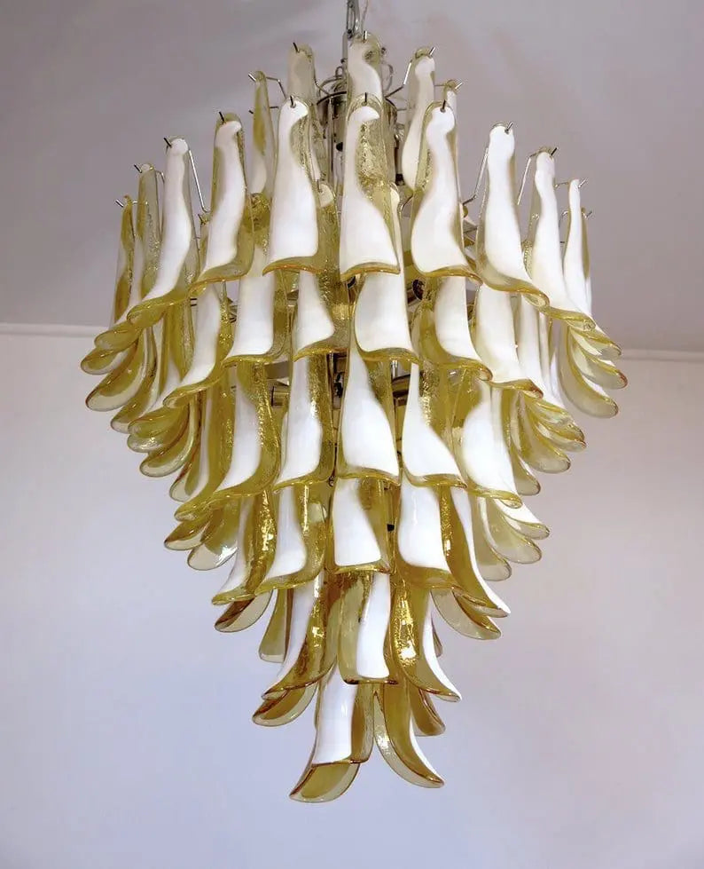 Murano-Style Chandelier – 85 petals – Caramel